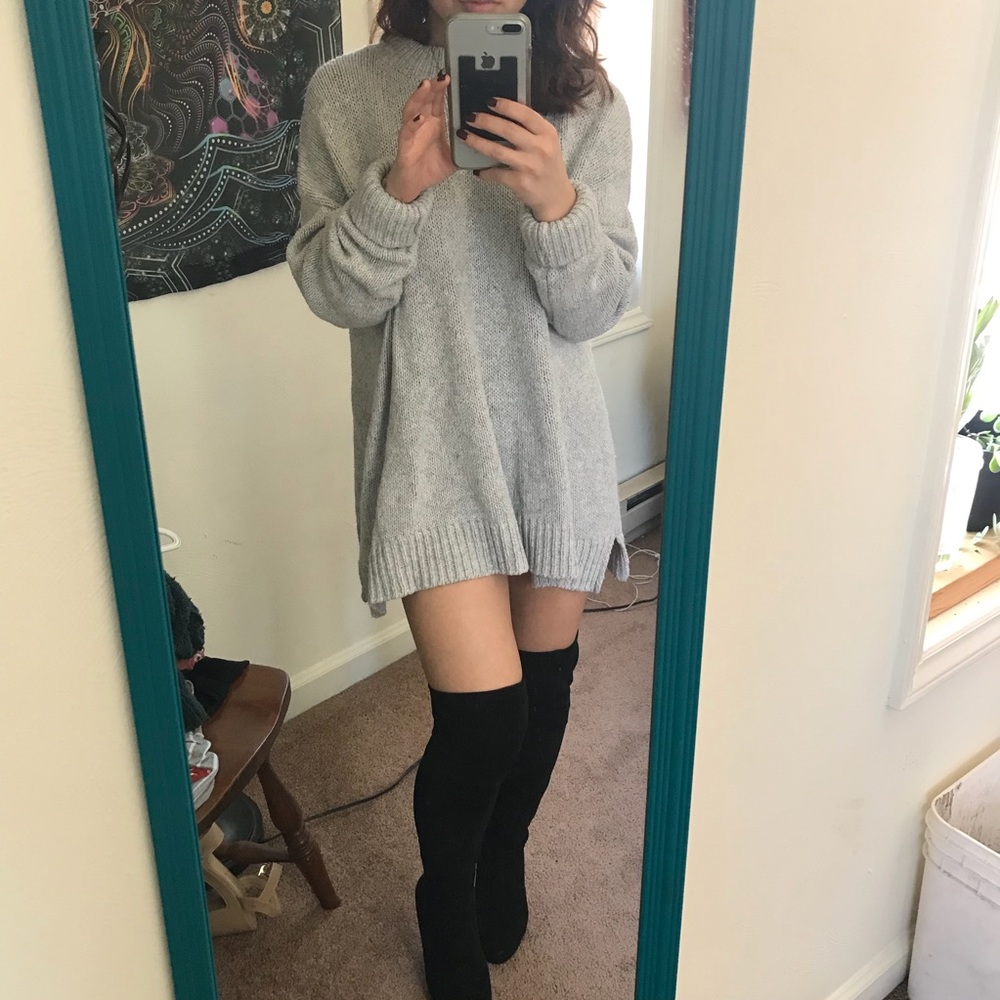 MOVK NECK TUNIC SWEATER